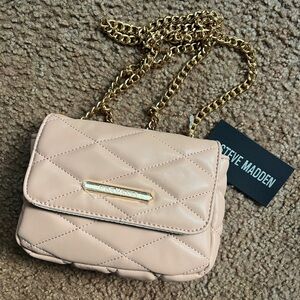 NWT Steve Madden Blush Quilted Crossbody Bag